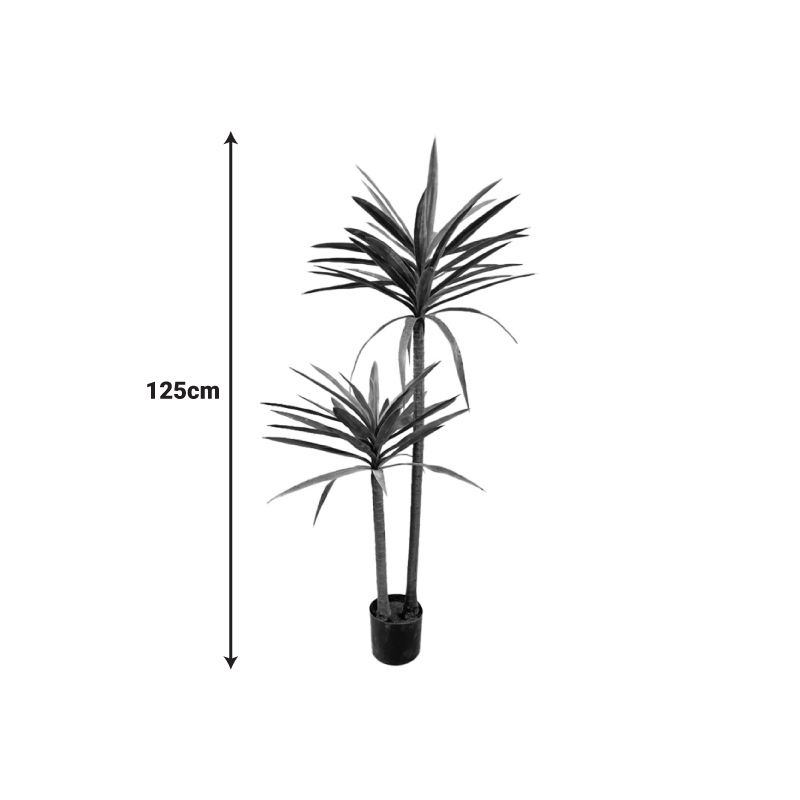Διακοσμητικό φυτό Dracaena palm σε γλάστρα Inart πράσινο pp Υ125εκ 2