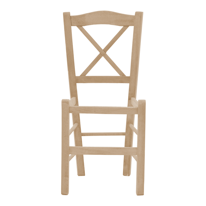 Καρέκλα καφενείου Χιαστή pakoworld άβαφο ξύλο 42x40x89εκ 4