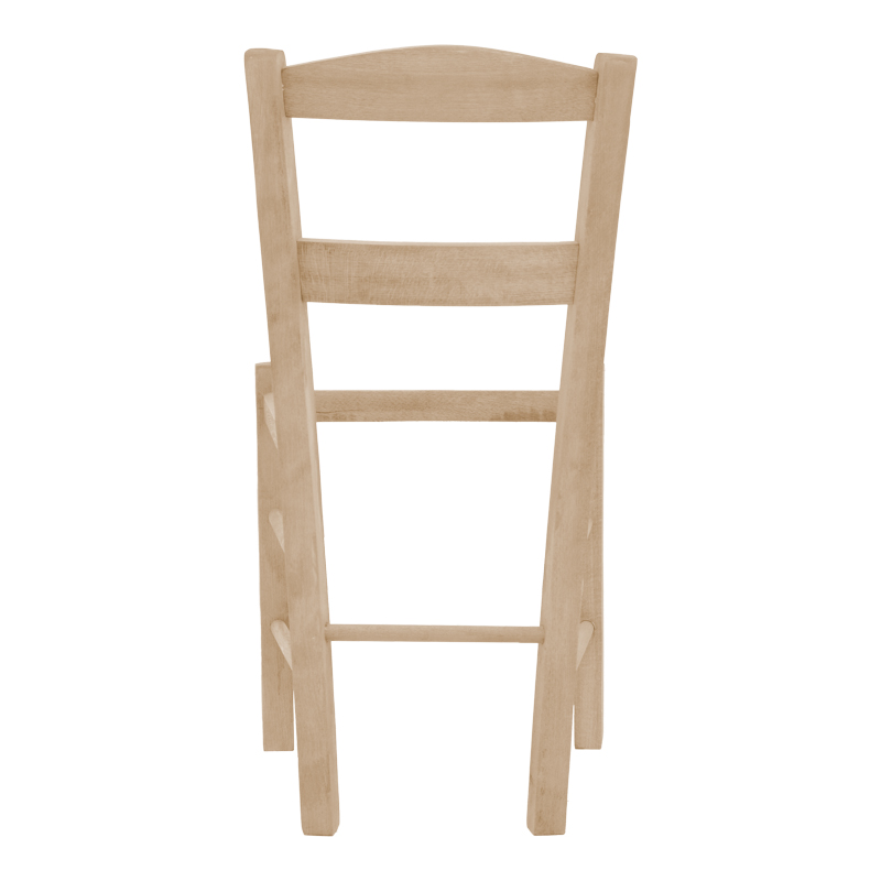 Καρέκλα καφενείου επιλοχία Syros pakoworld άβαφο ξύλο 42x40x89εκ 5