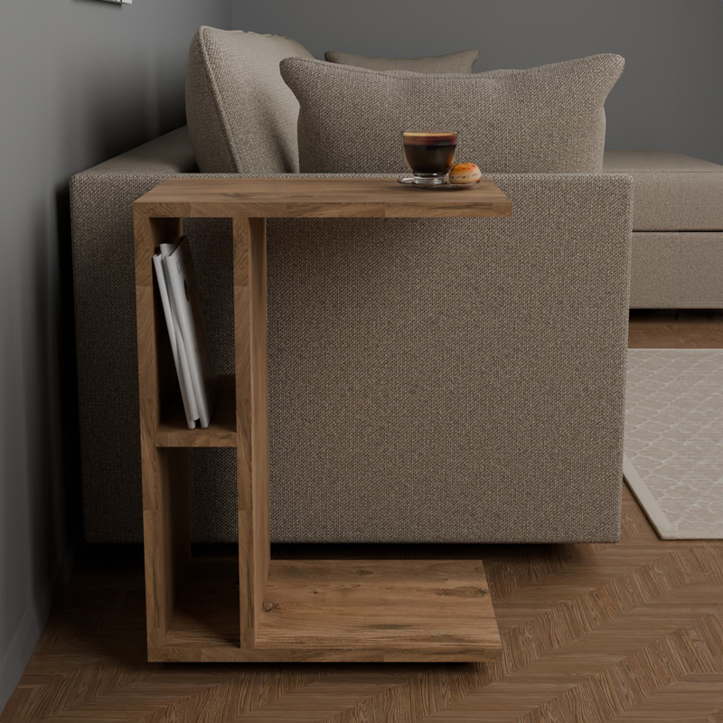 Βοηθητικό τραπέζι Boner pakoworld oak μελαμίνης 45x29.5x61εκ 2