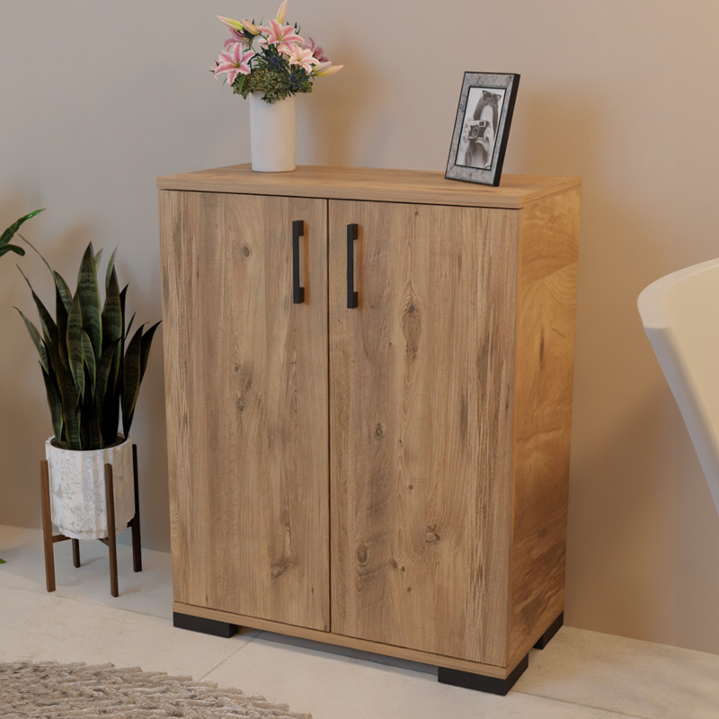 Ντουλάπι Yven pakoworld oak μελαμίνης 65x32x83εκ 2