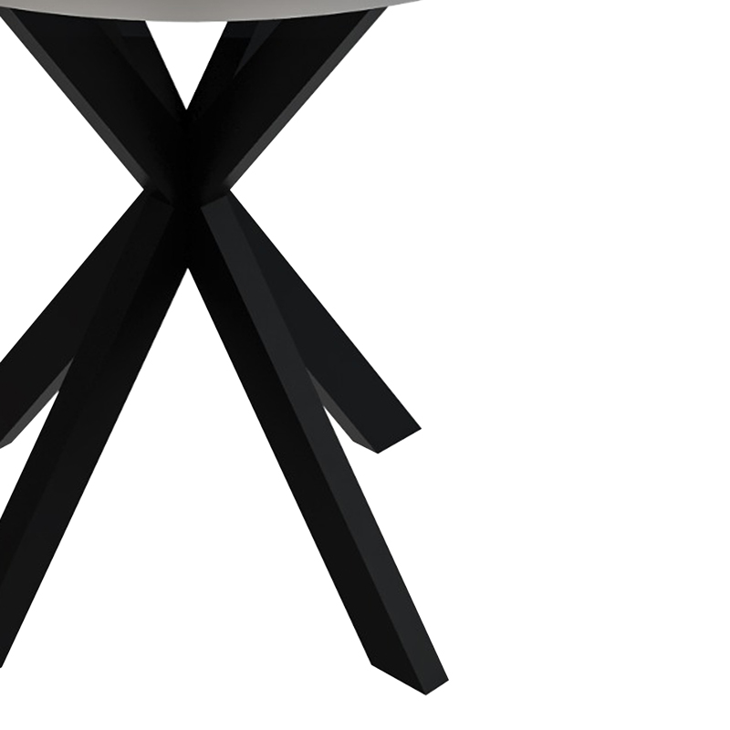 Τραπέζι Kalipso pakoworld μελαμίνη σε λευκή απόχρωση και μαύρο μεταλλικό πόδι Φ70x75εκ 3