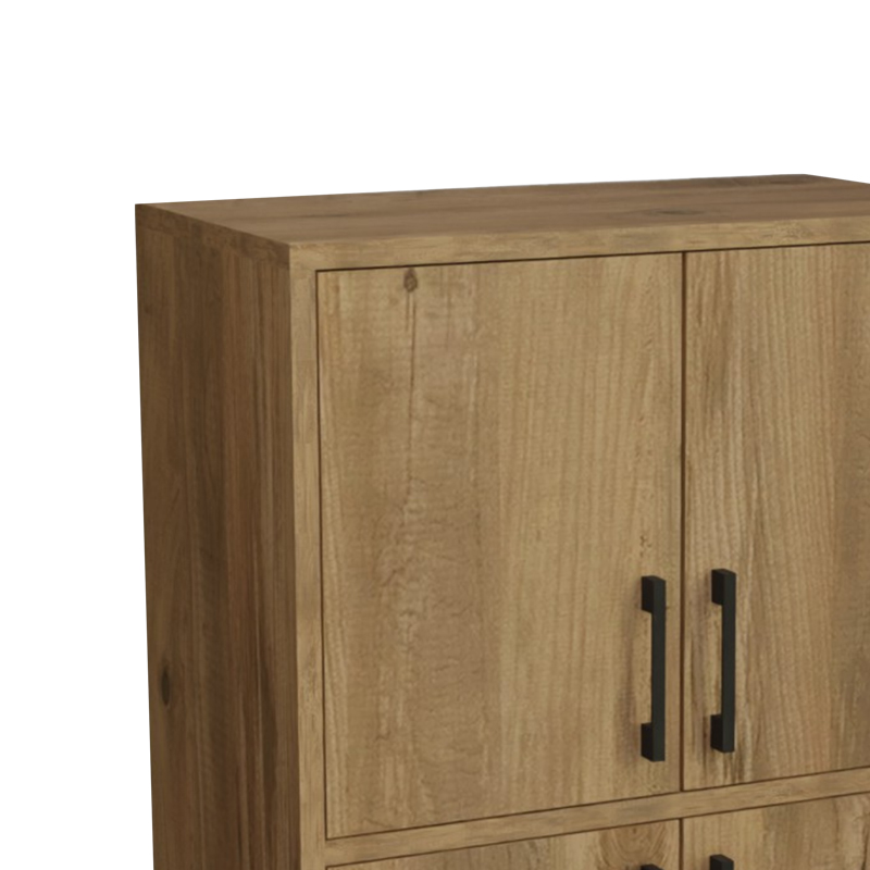 Ντουλάπι Jenny pakoworld μελαμίνη σε φυσική απόχρωση και μαύρο μεταλλικό πόδι 60x35x90εκ 4