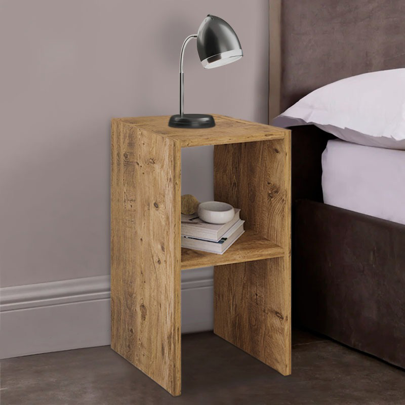 Κομοδίνο Deseo pakoworld σε oak απόχρωση 30x30x60εκ 2