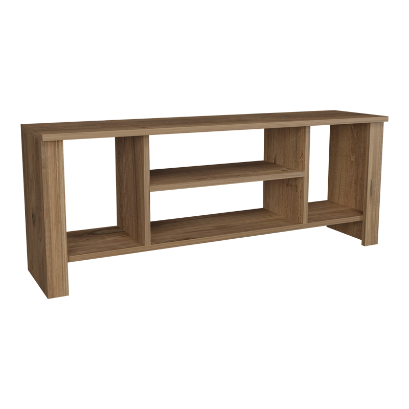 Έπιπλο τηλεόρασης Seref pakoworld σε oak απόχρωση 120x30x47εκ 2
