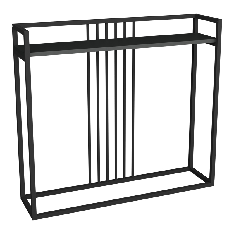 Κονσόλα Convida pakoworld ανθρακί με μαύρο μεταλλικό σκελετό 100x25x90εκ 2