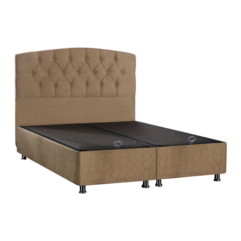 Κρεβάτι Lanse pakoworld διπλό με αποθηκευτικό χώρο μπεζ 160x200εκ 3