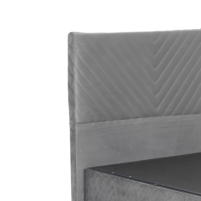 Κρεβάτι Rizko pakoworld μονό με αποθηκευτικό χώρο γκρι 120x200εκ 4