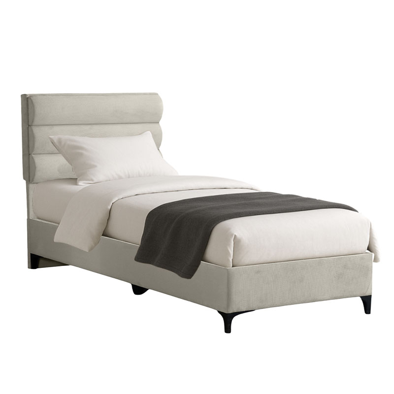 Κρεβάτι Limit pakoworld ύφασμα σε κρεμ απόχρωση 120x200εκ 1