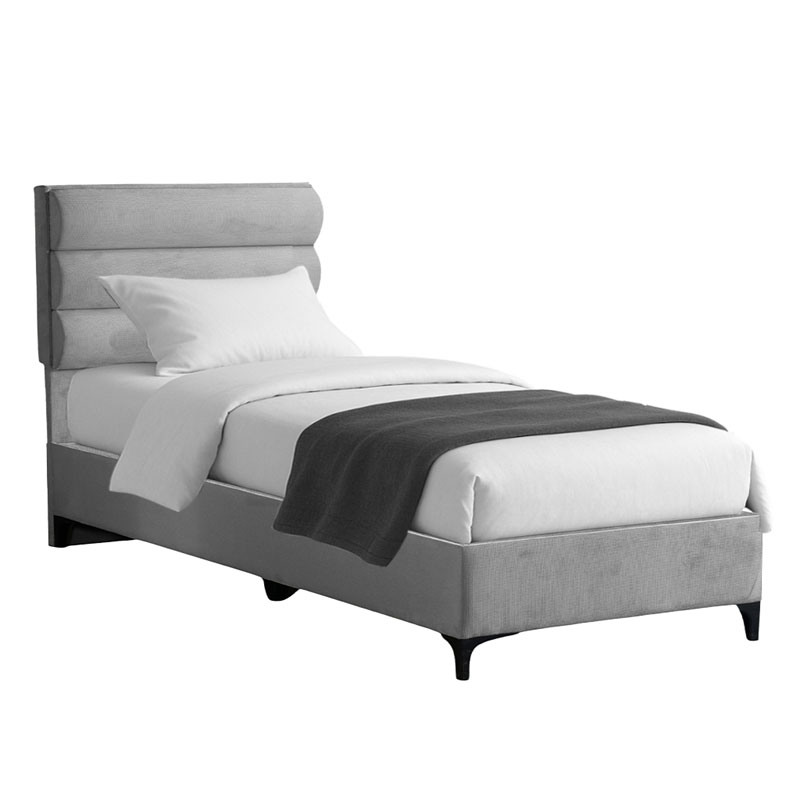 Κρεβάτι Limit pakoworld ύφασμα σε γκρι απόχρωση 120x200εκ 1