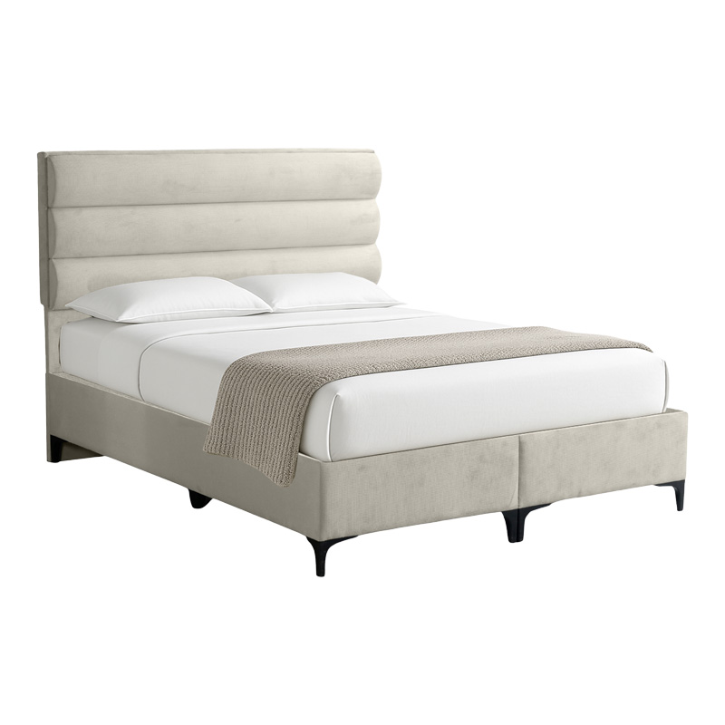 Κρεβάτι Limit pakoworld ύφασμα σε κρεμ απόχρωση 160x200εκ 1