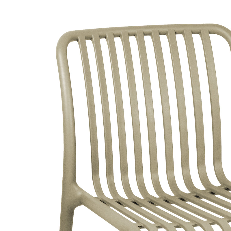 Καρέκλα Zoi pakoworld pp σε απόχρωση cappucino 42x58x79εκ 6