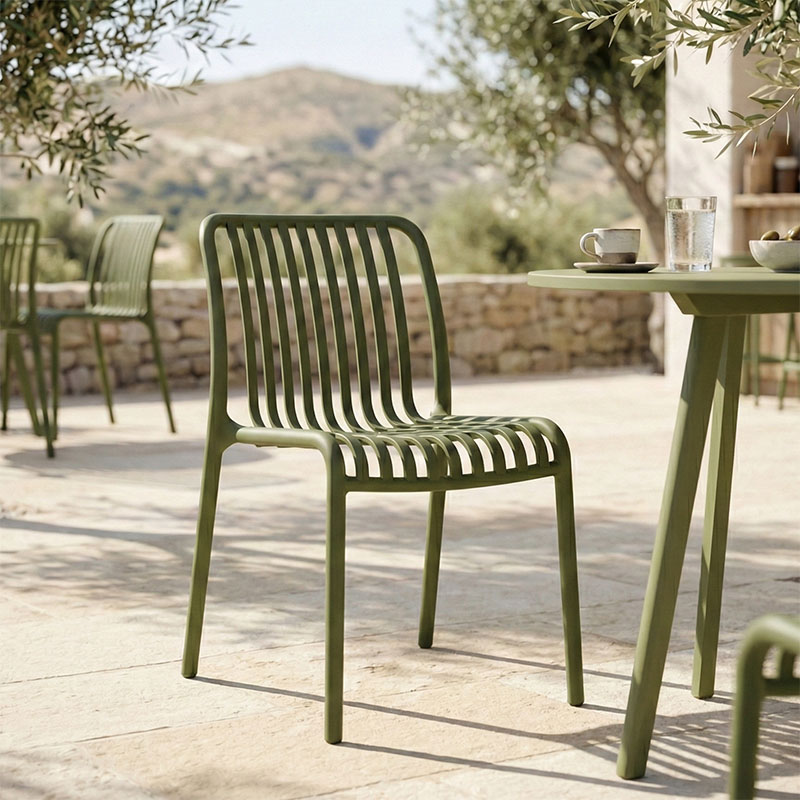 Καρέκλα Zoi pakoworld pp σε σκούρη πράσινη απόχρωση 42x58x79εκ 2