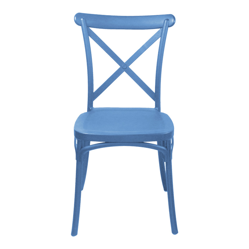 Καρέκλα Crossie pakoworld στοιβαζόμενη pp σε απόχρωση μπλε 38x46.5x82εκ 5