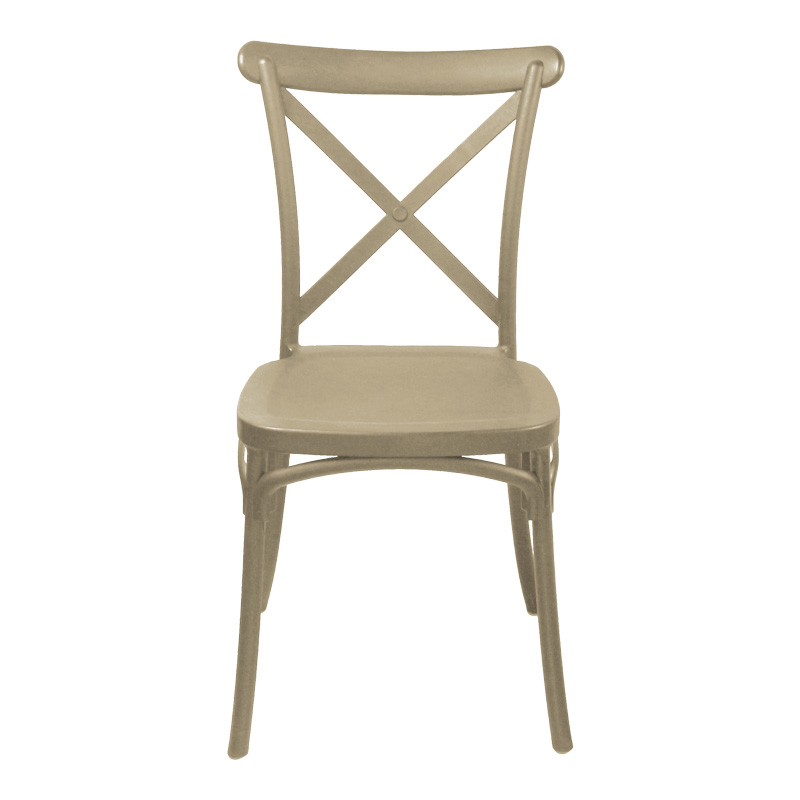 Καρέκλα Crossie pakoworld στοιβαζόμενη pp σε απόχρωση cappucino 38x46.5x82εκ 5