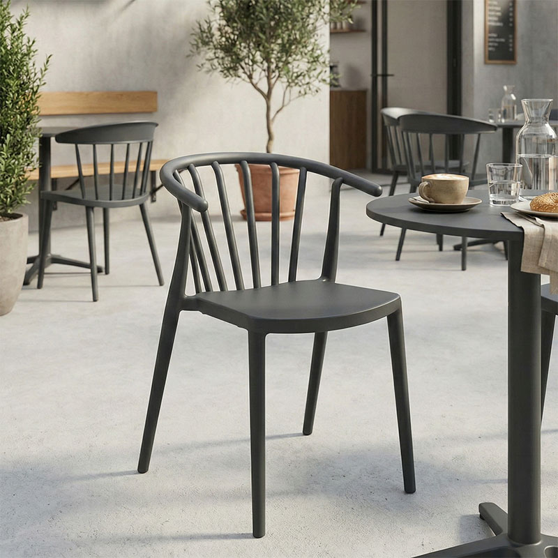 Πολυθρόνα Zelma pakoworld pp σε ανθρακί απόχρωση 55x53x73εκ 2
