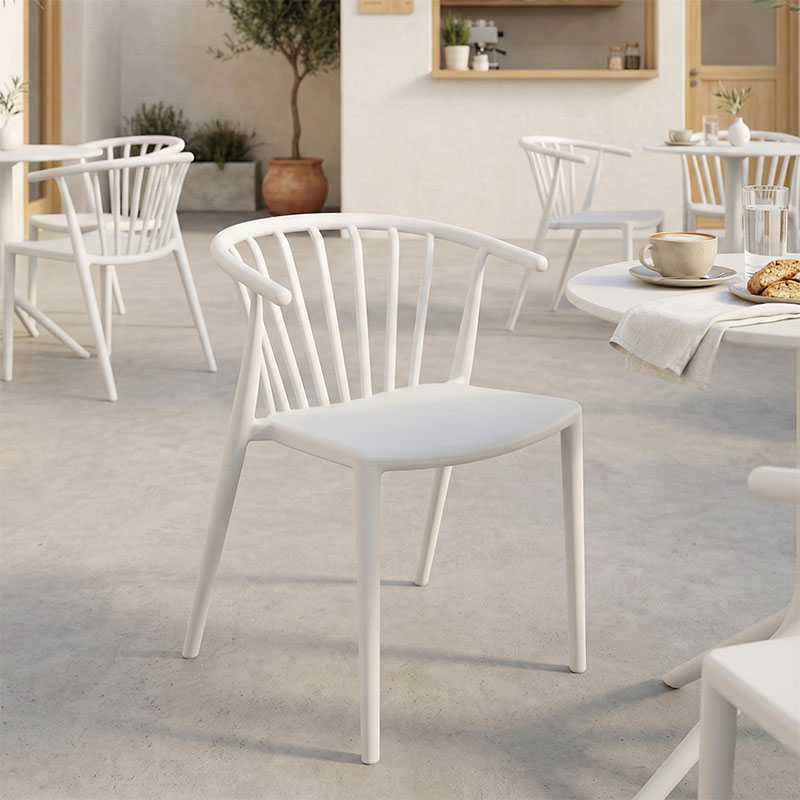 Πολυθρόνα Zelma pakoworld pp σε λευκή απόχρωση 55x53x73εκ 2