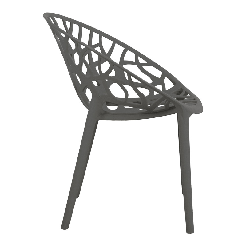Πολυθρόνα Daren pakoworld pp σε ανθρακί απόχρωση 59x60x79,5εκ 4