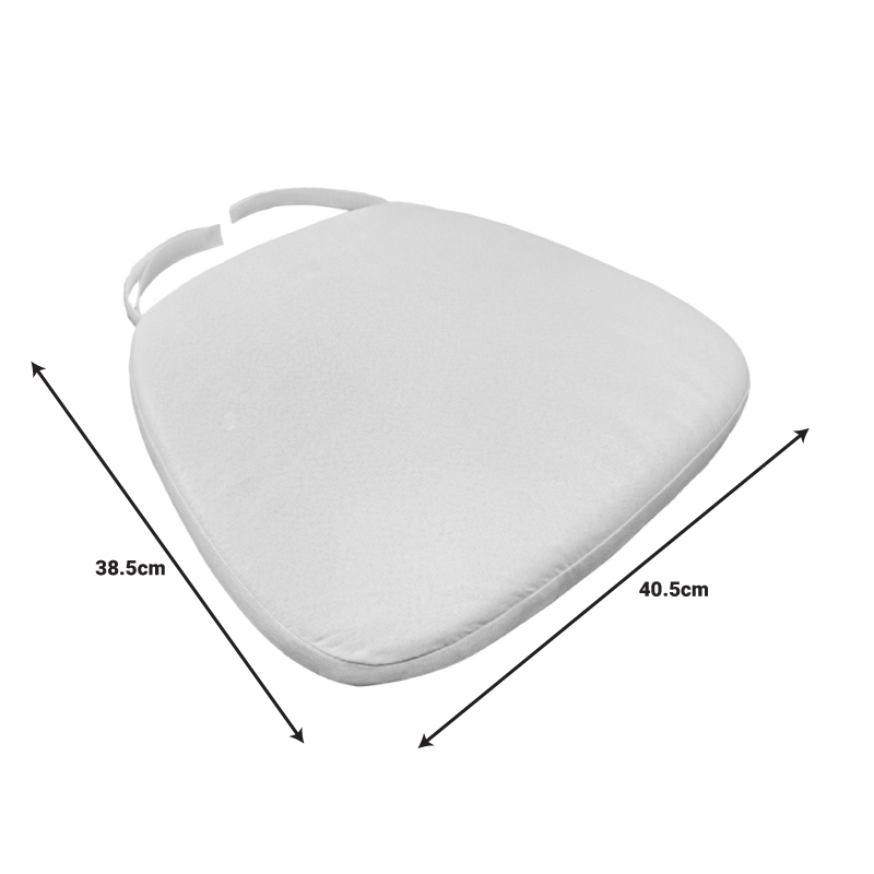 Μαξιλάρι Tiffany pakoworld ύφασμα σε λευκή απόχρωση 40.5x38.5x4εκ 3