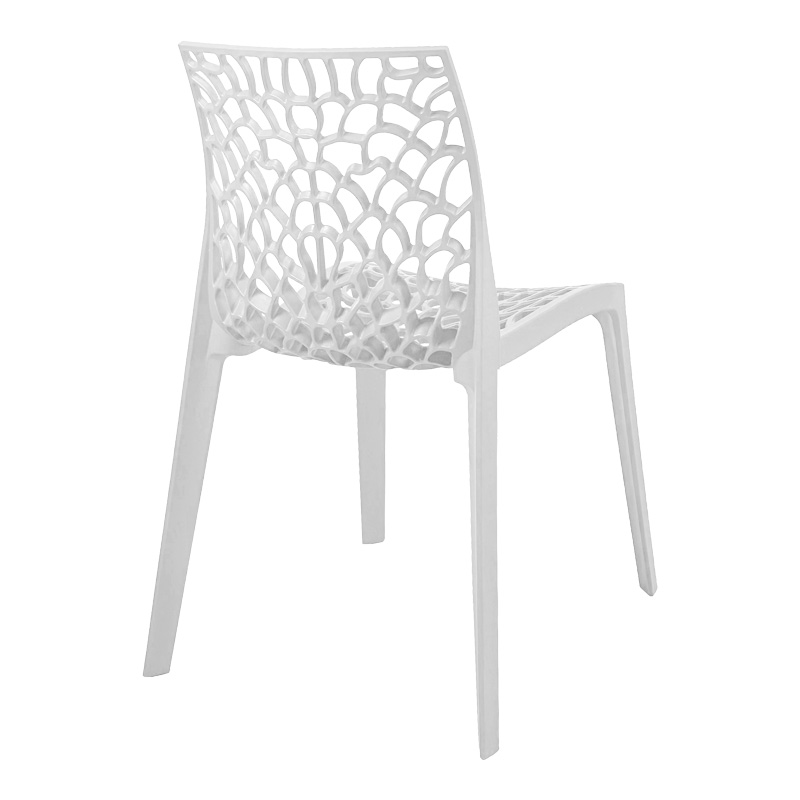 Καρέκλα στοιβαζόμενη Hush pakoworld pp σε λευκή απόχρωση 41x53x80.5εκ 3