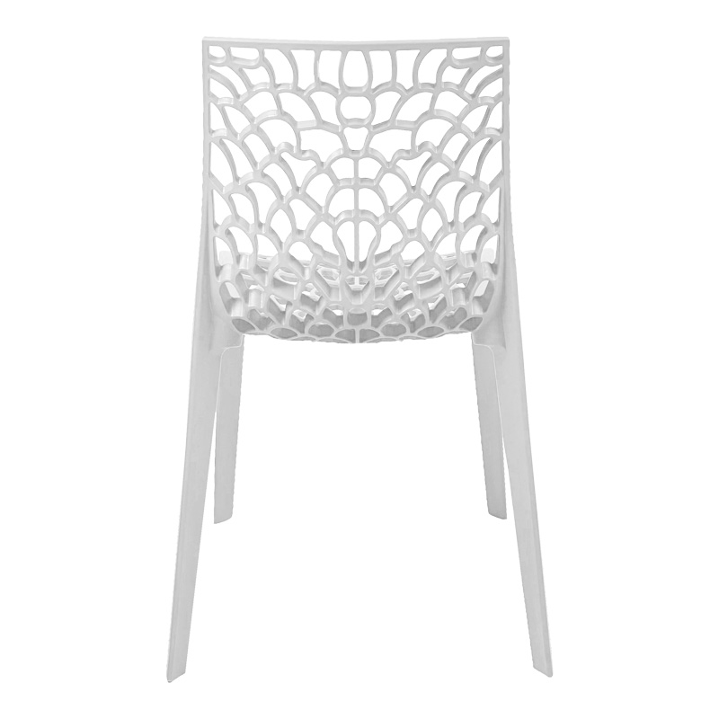 Καρέκλα στοιβαζόμενη Hush pakoworld pp σε λευκή απόχρωση 41x53x80.5εκ 6