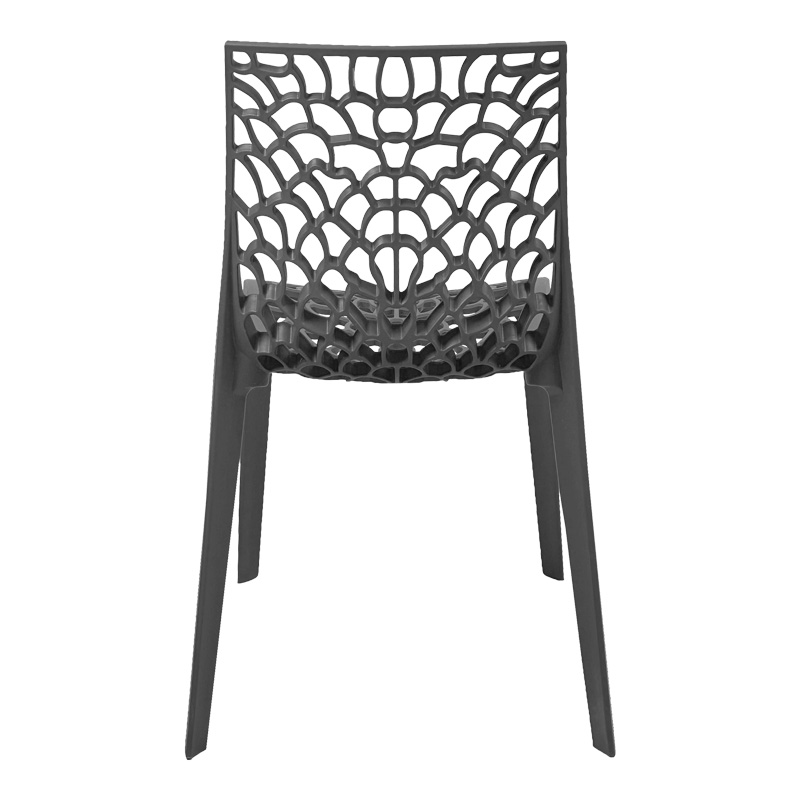 Καρέκλα στοιβαζόμενη Hush pakoworld pp σε ανθρακί απόχρωση 41x53x80.5εκ 6