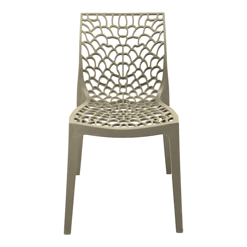 Καρέκλα στοιβαζόμενη Hush pakoworld pp σε cappuccino απόχρωση 41x53x80.5εκ 5