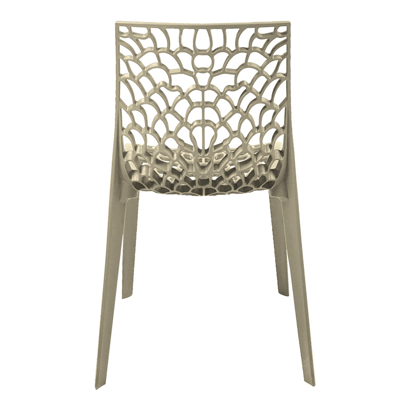 Καρέκλα στοιβαζόμενη Hush pakoworld pp σε cappuccino απόχρωση 41x53x80.5εκ 6