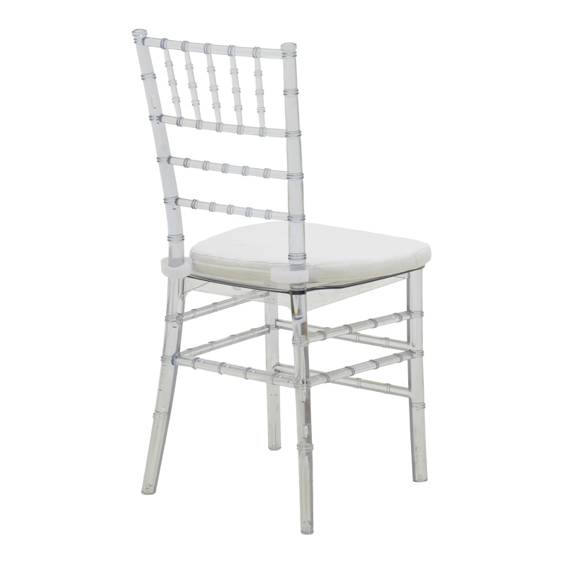 Καρέκλα Tiffany pakoworld με μαξιλάρι διάφανο pc 38x38.5x88εκ 2