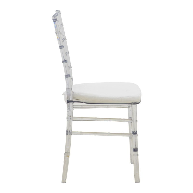 Καρέκλα Tiffany pakoworld με μαξιλάρι διάφανο pc 38x38.5x88εκ 3