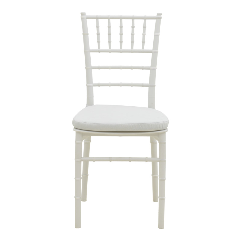 Καρέκλα Tiffany pakoworld με μαξιλάρι pp σε λευκή απόχρωση 40x40x88εκ 4