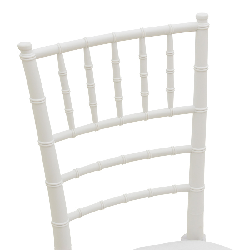 Καρέκλα Tiffany pakoworld με μαξιλάρι pp σε λευκή απόχρωση 40x40x88εκ 5