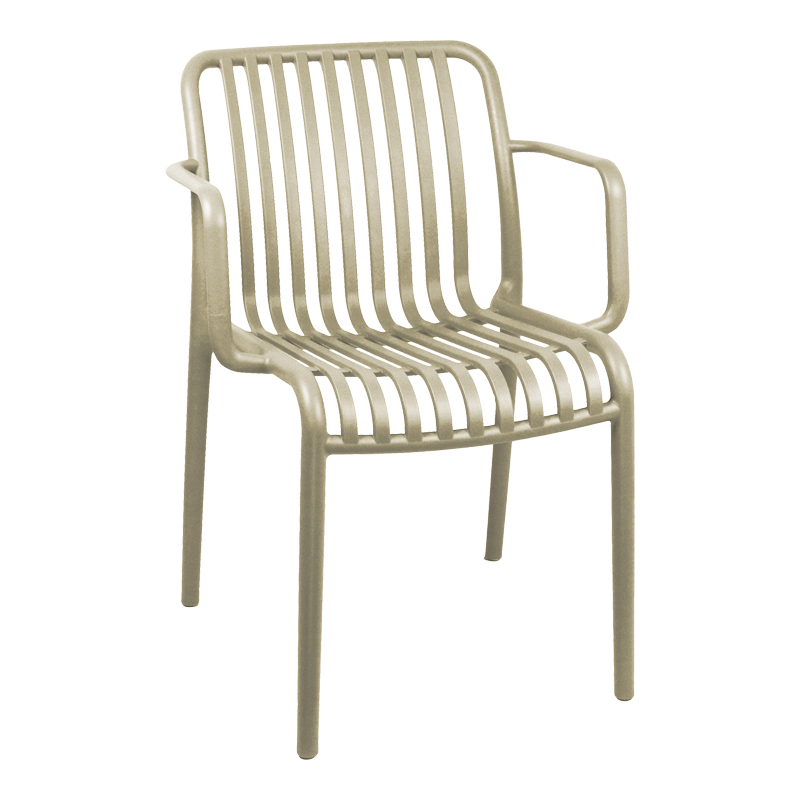 Πολυθρόνα Zoi pakoworld pp cappuccino 54x57.5x79εκ 2