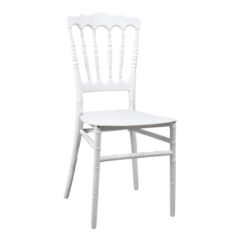Καρέκλα Napoleon pakoworld pp λευκή 38,5x46,5x89εκ 1