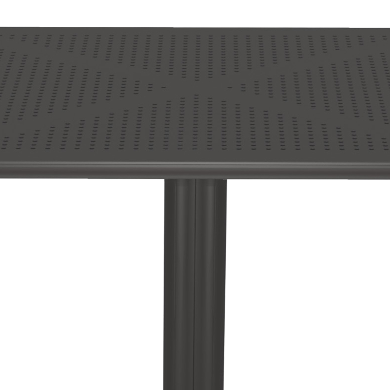 Τραπέζι Groovy pakoworld pp διατρητο ανθρακί 60x60x76εκ 2