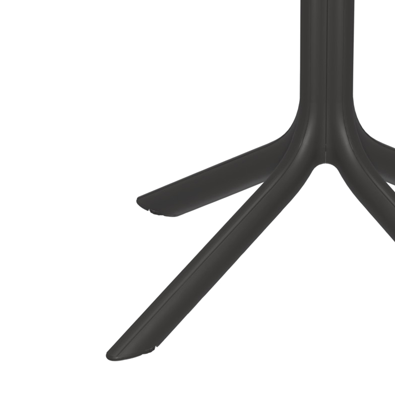 Τραπέζι Groovy pakoworld pp διατρητο ανθρακί 60x60x76εκ 3