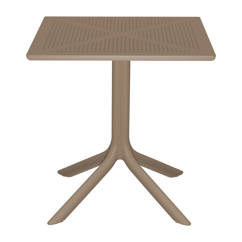 Τραπέζι Groovy pakoworld pp διατρητο cappuccino 60x60x76εκ 1