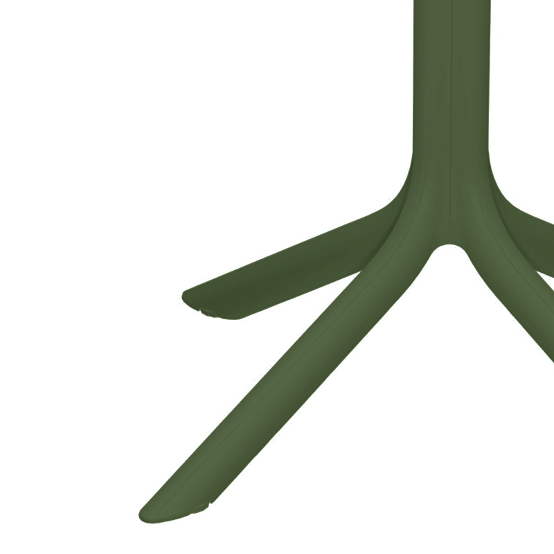 Τραπέζι Groovy pakoworld pp διατρητο σκούρο πράσινο 60x60x76εκ 3