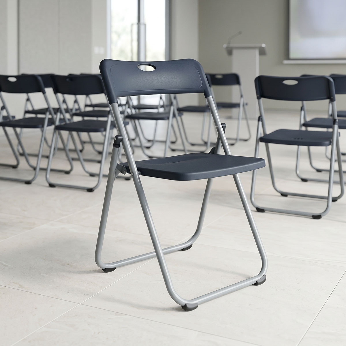 Καρέκλα catering-συνεδρίου πτυσσόμενη Edison pakoworld μαύρο 38x49x73εκ 1