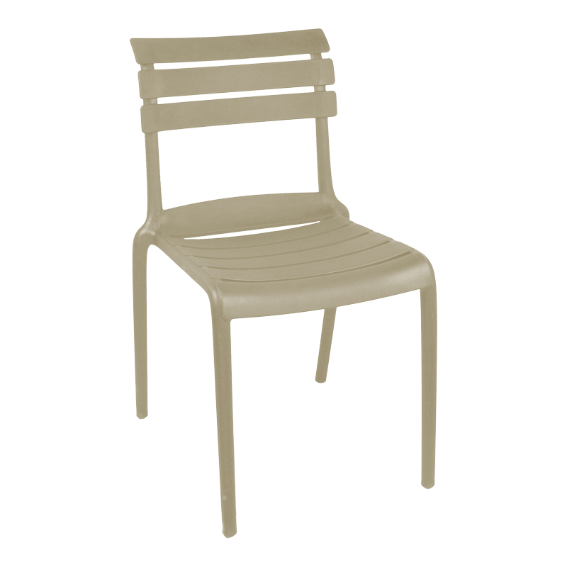 Καρέκλα Almea pakoworld στοιβαζόμενη pp cappuccino 42.5x55.5x82εκ 2