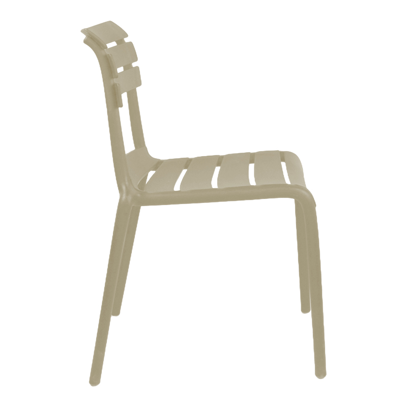 Καρέκλα Almea pakoworld στοιβαζόμενη pp cappuccino 42.5x55.5x82εκ 4