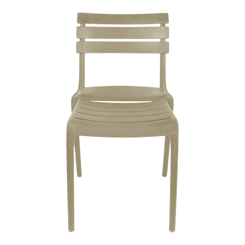 Καρέκλα Almea pakoworld στοιβαζόμενη pp cappuccino 42.5x55.5x82εκ 5