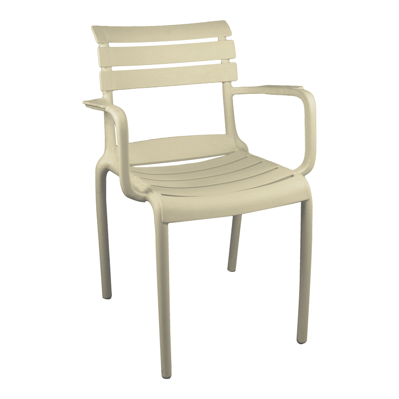 Πολυθρόνα Almea pakoworld στοιβαζόμενη pp cappuccino 58x56x82εκ 1