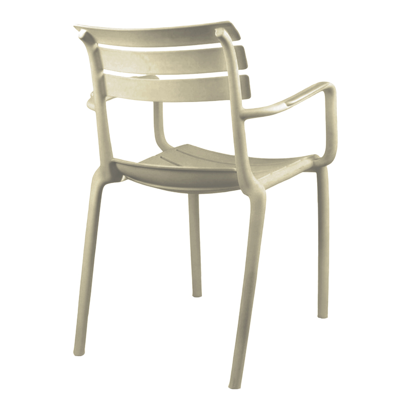 Πολυθρόνα Almea pakoworld στοιβαζόμενη pp cappuccino 58x56x82εκ 2