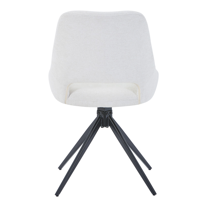 Καρέκλα περιστρεφόμενη Luciano I pakoworld σε κρεμ ύφασμα-πόδι μεταλλικό μαύρο 52.5x54x85εκ 4