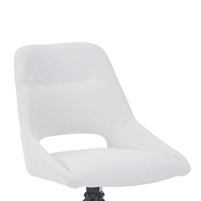 Καρέκλα περιστρεφόμενη Luciano I pakoworld σε κρεμ ύφασμα-πόδι μεταλλικό μαύρο 52.5x54x85εκ 5