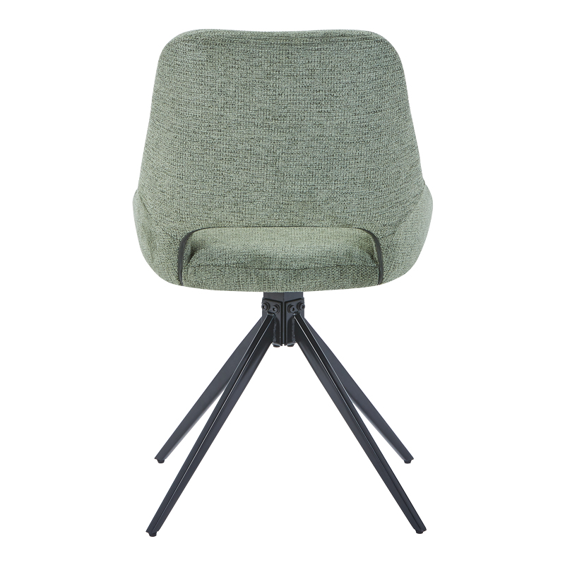 Καρέκλα περιστρεφόμενη Luciano I pakoworld σε πράσινο ύφασμα-πόδι μεταλλικό μαύρο 52.5x54x85εκ 4