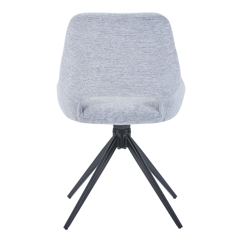 Καρέκλα περιστρεφόμενη Luciano I pakoworld σε γκρι ύφασμα-πόδι μεταλλικό μαύρο 52.5x54x85εκ 4