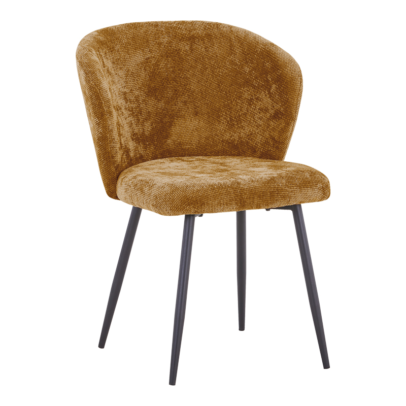 Καρέκλα Karg pakoworld camel ύφασμα-πόδι μαύρο μέταλλο 57x62x80εκ 1