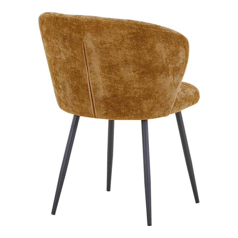 Καρέκλα Karg pakoworld camel ύφασμα-πόδι μαύρο μέταλλο 57x62x80εκ 2